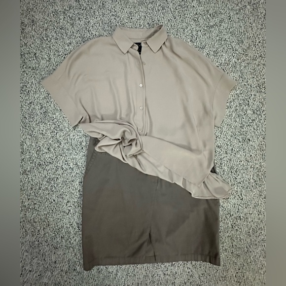 Part Two Women's Dark Khaki mini Skirt - Picture 2 of 7